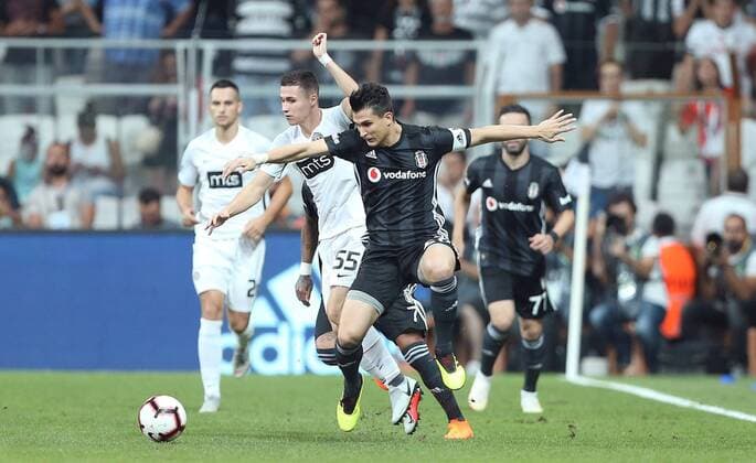 Fußball, EL Quali, Besiktas Istanbul - Partizan Belgrad Besiktas during Besiktas - Partizan UEFA European League Qualifying Round Game, at Vodafone Arena, Istanbul, 30th of August 2018.  STA_2597