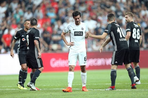 Partizan™s Marc Valiente during Besiktas - Partizan UEFA European League Qualifying Round Game, at Vodafone Arena, Istanbul, 30th of August 2018.  Copyright: TolgaxAdanali STA_2679