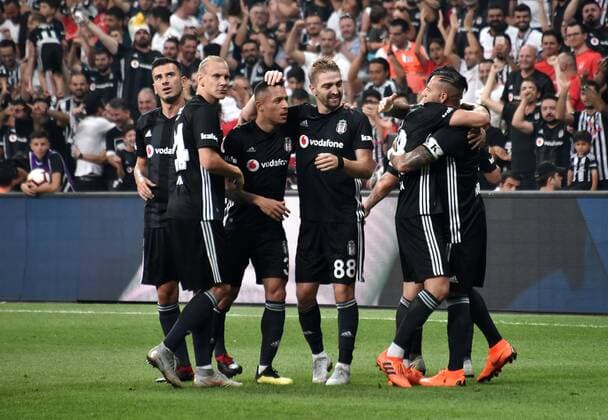 Besiktas Pepe celebrate his goal during Besiktas - Partizan UEFA European League Qualifying Round Game, at Vodafone Arena, Istanbul, 30th of August 2018.  Copyright: MustafaxAlkac 16099279