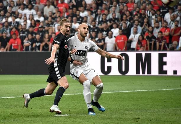 Partizan™sNemanja Miletic during Besiktas - Partizan UEFA European League Qualifying Round Game, at Vodafone Arena, Istanbul, 30th of August 2018.  Copyright: MustafaxAlkac 16099390