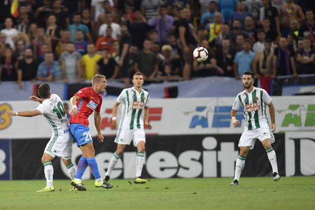 FCSB - SK Rapid Wien FCSB s Mihai Roman in action during UEFA Europa League 2018 2019, Play-Offs, 2st leg match between FCSB and SK Rapid Wien, on National Arena, Bucharest, Romania, 30 August 2018 Copyright: xAlexxNicodimx