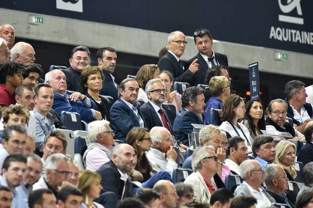 Jean Louis Triaud Stephane Martin (gir) FOOTBALL : Bordeaux vs KAA Gent- 4eme Tour Ligue Europa - Bordeaux - 30 08 2018 ThierryBreton Panoramic 