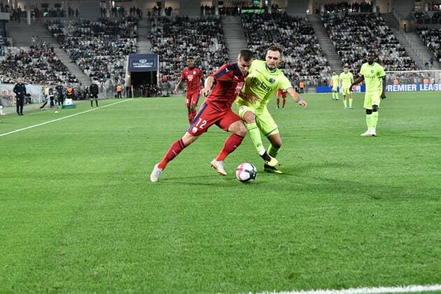 Nicolas De Preville (gir) FOOTBALL : Bordeaux vs KAA Gent- 4eme Tour Ligue Europa - Bordeaux - 30 08 2018 ThierryBreton Panoramic 