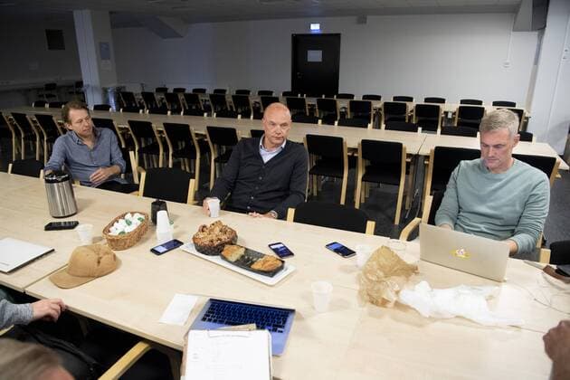 180831 Tränare Uwe Rösler intervjuas under en pressträff med Malmö FF efter lottningen till Europa League den 31 augusti 2018 i Malmö. Copyright: LUDVIGxTHUNMAN BB180831LT002