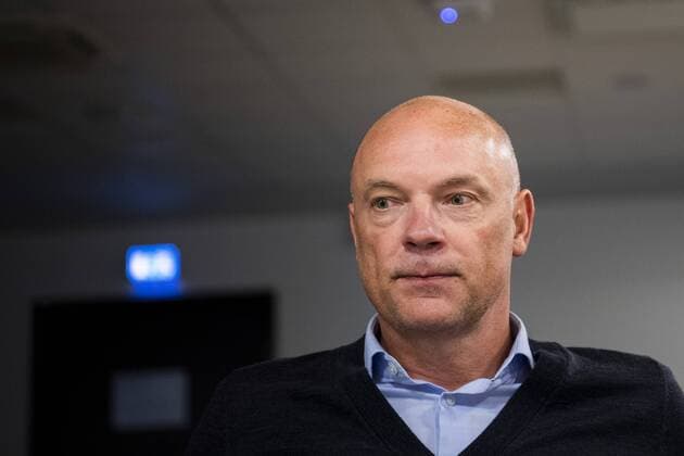 180831 Tränare Uwe Rösler intervjuas under en pressträff med Malmö FF efter lottningen till Europa League den 31 augusti 2018 i Malmö. Copyright: LUDVIGxTHUNMAN BB180831LT003
