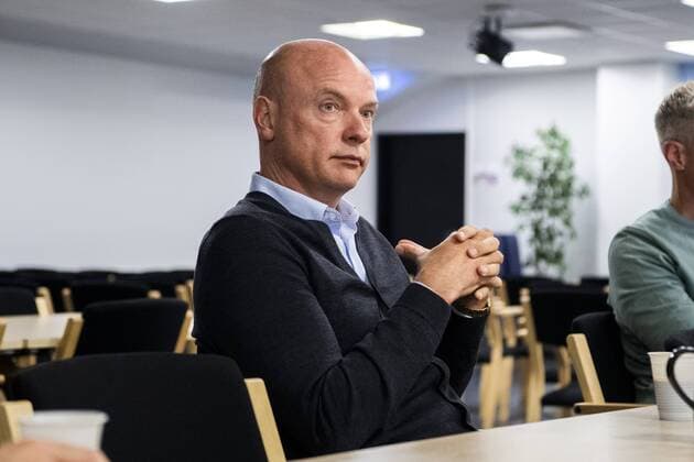180831 Tränare Uwe Rösler intervjuas under en pressträff med Malmö FF efter lottningen till Europa League den 31 augusti 2018 i Malmö. Copyright: LUDVIGxTHUNMAN BB180831LT006