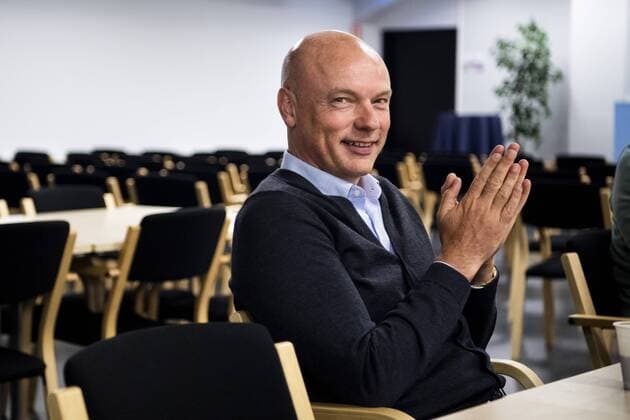 180831 Tränare Uwe Rösler intervjuas under en pressträff med Malmö FF efter lottningen till Europa League den 31 augusti 2018 i Malmö. Copyright: LUDVIGxTHUNMAN BB180831LT007