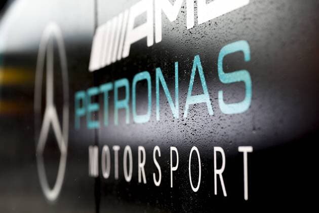 Motorsports: FIA Formula One World Championship WM Weltmeisterschaft 2018, Grand Prix of Italy, Logotype of Mercedes AMG Petronas Motorsport Monza Italy