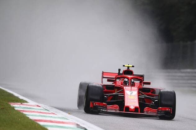 Sport Bilder des Tages Motorsports: FIA Formula One World Championship WM Weltmeisterschaft 2018, Grand Prix of Italy, 7 Kimi Raikkonen (FIN, Scuderia Ferrari), (Verwendung nur in Deutschland - GERMANY ONLY) *** Motorsports FIA Formula One World Championship 2018 Grand Prix of Italy 7 Kimi Raikkonen FIN Scuderia Ferrari Use only in Germany GERMANY ONLY 