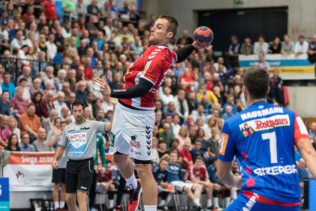 Lukas Ossenkopp (Handball Sportverein Hamburg 14), HBW Balingen-Weilstetten vs. Handball Verein Hamburg, Handballl, DKB, Herren, 2.Bundesliga, 2. Spieltag, Saison 18 19, GER, 31.08.2018, HBW Balingen-Weilstetten vs. Handball Sport Verein Hamburg, Handballl, DKB, Herren, 2.Bundesliga, 2. Spieltag, Saison 18 19, GER, 31.08.2018 Balingen Copyright: xEIBNER WolfgangxFrankx EP_WFK