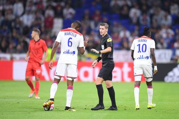 Fußball, Olympique Lyon - OGC Nizza FRANCOIS LETEXIER (ARBITRE) FOOTBALL : Lyon vs Nice - Ligue 1 Conforama - 31 08 2018 FEP Panoramic 