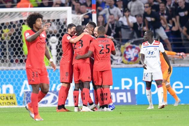 Fußball, Olympique Lyon - OGC Nizza EQUIPE DE FOOTBALL DE NICE - JOIE FOOTBALL : Lyon vs Nice - Ligue 1 Conforama - 31 08 2018 FEP Panoramic 