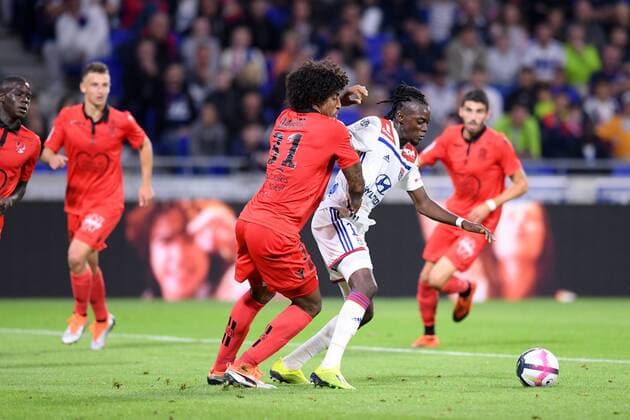 Fußball, Olympique Lyon - OGC Nizza 31 DANTE (NICE) - 10 BERTRAND TRAORE (OL) FOOTBALL : Lyon vs Nice - Ligue 1 Conforama - 31 08 2018 FEP Panoramic 