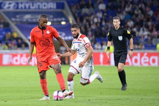 25 WYLAN CYPRIEN (NICE) - 18 NABIL FEKIR (OL) FOOTBALL : Lyon vs Nice - Ligue 1 Conforama - 31 08 2018 FEP Panoramic 