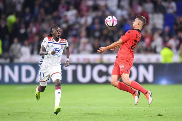 28 OLIVIER BOSCAGLI (NICE) - 10 BERTRAND TRAORE (OL) FOOTBALL : Lyon vs Nice - Ligue 1 Conforama - 31 08 2018 FEP Panoramic 