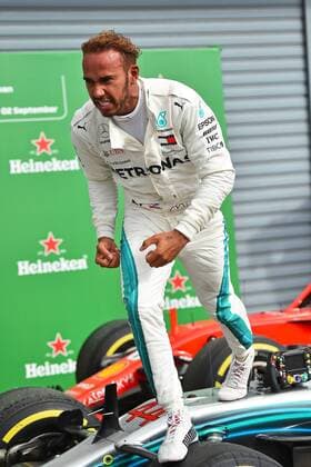 xekx 31.08.- 02.09.2018, FIA Formula 1 Championship, Formula 1, Grosser Preis von Italien 2018, GP Italia, Monza Im Bild: Sieger, 1. Platz, Lewis Hamilton (GBR 44), Mercedes AMG Petronas Motorsport Monza Italien