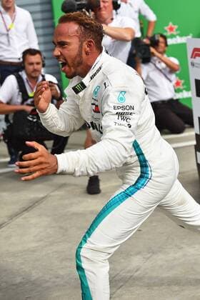 xekx 31.08.- 02.09.2018, FIA Formula 1 Championship, Formula 1, Grosser Preis von Italien 2018, GP Italia, Monza Im Bild: Sieger, 1. Platz, Lewis Hamilton (GBR 44), Mercedes AMG Petronas Motorsport Monza Italien