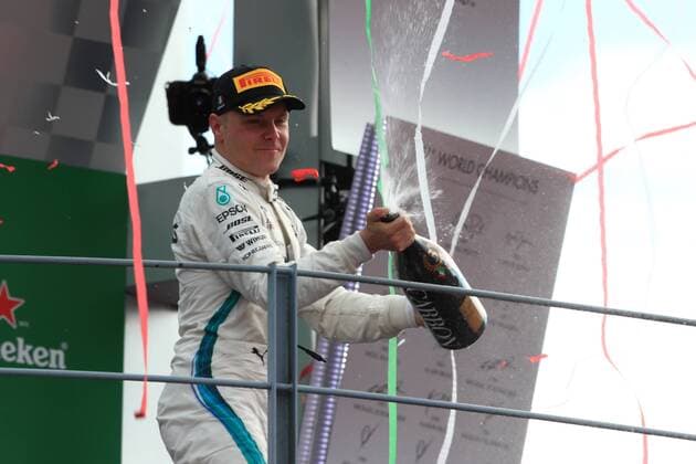 2nd September 2018, Autodromo Nazionale Monza, Monza, Italy, Formula One Grand Prix of Italy, race day; Podium of Mercedes AMG Petronas Motorsport, Valtteri Bottas finishes 3rd  ActionPlus12060225 Octane