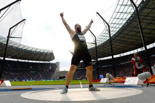 Sport Themen der Woche KW35 Leichtathletik, ISTAF 2018, Diskuswurf Männer, Robert Harting (Deutschland) nach seinem letzten Wurf, 02.09.18, *** Athletics ISTAF 2018 Discus throw men Robert Harting Germany after his last throw 02 09 18 Copyright: xMichaelxHundtx xMatthiasxKochx