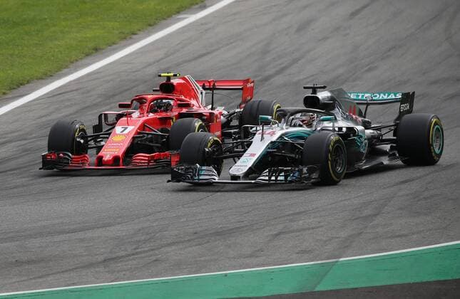 Lewis Hamilton; Mercedes Grand Prix, Kimi Raiikkoenen, Scuderia Ferrari, formula 1 GP, Italien in Monza, 02.09.2018 Photo:mspb Jerry Andre Lewis Hamilton; Kimi Raikkoenen, formula 1 GP, Italien 2018