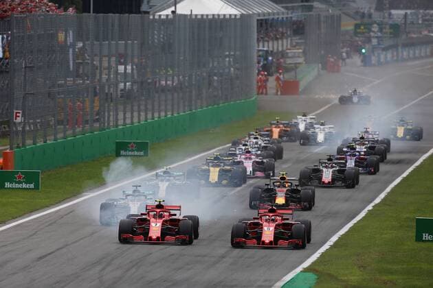 Photo4 LaPresse 02 09 2018 Monza, Italy Grand Prix Formula One Italia 2018 In the pic: start  Copyright: xPhoto4 LaPressex
