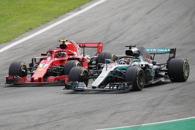 vl. Kimi Raikkoenen (Scuderia Ferrari) und Lewis Hamilton (Mercedes AMG Petronas Formula One Team) Grosser Preis von Italien, Renntag, 02.09.2018 ITA, Grosser Preis von Italien, 02.09.2018 Monza Copyright: xEIBNER JerryxAndrex EP_EER