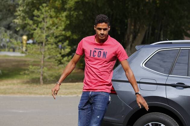 Varane Raphael FOOTBALL : Arrivee des joueurs de l equipe de France a Clairefontaine - 03 09 2018 StephenCaillet Panoramic 