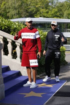 Tolisso Corentin - Fekir Nabil FOOTBALL : Arrivee des joueurs de l equipe de France a Clairefontaine - 03 09 2018 StephenCaillet Panoramic 