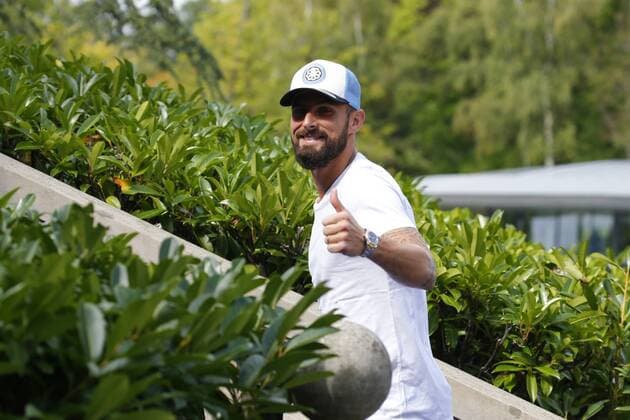 Giroud Olivier FOOTBALL : Arrivee des joueurs de l equipe de France a Clairefontaine - 03 09 2018 StephenCaillet Panoramic 