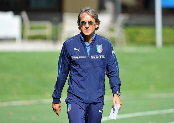 Fußball, Nationalteam Italien Training Photo LaPresse - Jennifer Lorenzini 03 September 2018 Firenze (Italy) Soccer Italy Italian Football meeting - "Coverciano" - training In the pic: Roberto Mancini  Copyright: xJenniferxLorenzini LaPressex