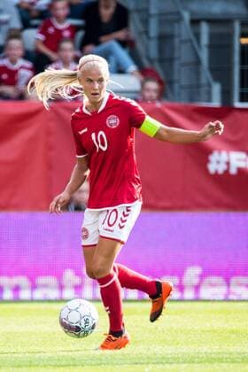 Fußball, Damen WM Quali, Dänemark - Schweden 180904 Danmarks Pernille Harder under VM-kvalmatchen i fotboll mellan Danmark och Sverige den 4 september 2018 i Viborg. Copyright: LUDVIGxTHUNMAN BB180904LT026
