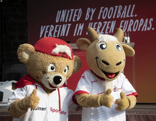 Roadshow EiscrEM 2024 Rudolfplatz Köln Deutschland Datum: 04.09.2018 Maskottchen TropS und Hennes