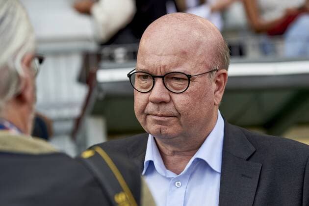 DBU s chairman Jesper Moller. Denmark - Sweden, FIFA WomenÂ s World Cup 2019 qualification at Viborg Stadium Denmark, 4. September 2018. Danmark 