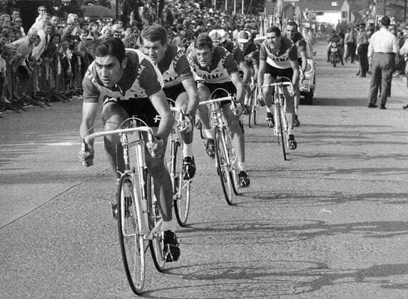 Cyclist Eddy Merckx in action during the Tour de France 1969 (BELGA ARCHIVES)  x85224597stx