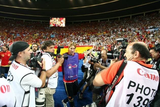 Germany vs Spain, UEFA EURO EM Europameisterschaft Fussball 2008 Final Spain s Fernando Torres during the UEFA Euro 2008 Final, between Germany and Spain, on Ernst-Happel-Stadion, Vienna, Austria, 29 June 2008 Copyright: xAlexxNicodimx