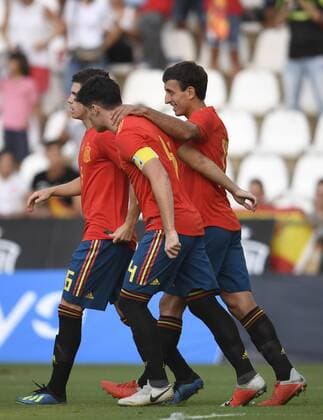 Fußball, U21 EM Quali, Spanien - Albanien CORDOBA-SPAIN,SEPTEMBER 06: Oyarzabal player of the selection espa?ola Sub-21 during the party belonging to the classification Europeo 2019, facing to Spain - Albania, New stadium Archangel, 06th September, 2018, Spain, foto:Cristobal Duenas Cordon Press