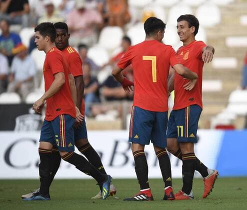 Fußball, U21 EM Quali, Spanien - Albanien CORDOBA-SPAIN,SEPTEMBER 06: Oyarzabal player of the selection espa?ola Sub-21 during the party belonging to the classification Europeo 2019, facing to Spain - Albania, New stadium Archangel, 06th September, 2018, Spain, foto:Cristobal Duenas Cordon Press