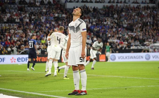 BAU 06.09.2018 München Fußball Länderspiel Deutschland vs. Frankreich , Mats Hummels ( GER ) DFB regulations prohibit any use of photographs as image sequences and or quasi-video.