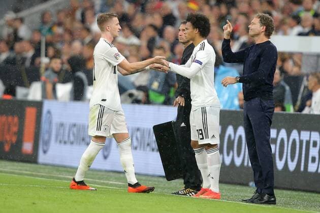 Marco Reus ( Deutschland ) geht fuer Leroy Sane ( Deutschland ), UEFA Nations League, 2018 19, Deutschland vs. Frankreich, DFB regulations prohibit any use of photographs as image sequences and or quasi-video, Deutschland vs. Frankreich, UEFA Nations League, 2018 19, Fussball, 06.09.2018 Muenchen Copyright: xLanger Eibner-Pressefotox EP_HLR