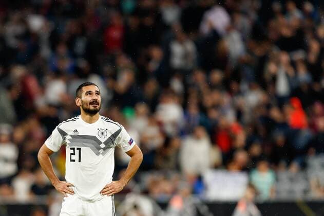 Sport Bilder des Tages Muenchen, Germany, 06.09.2018, UEFA Nations League, Deutschland - Frankreich Ä°lkay Guendogan (GER) guckt ( DeFodi048