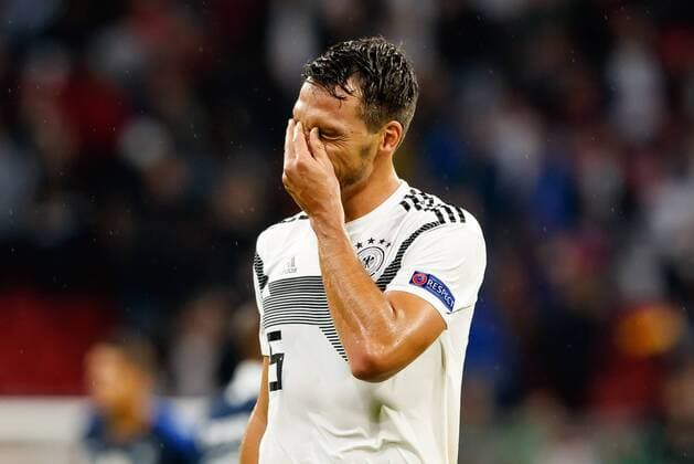 Muenchen, Germany, 06.09.2018, UEFA Nations League, Deutschland - Frankreich Mats Hummels (GER) guckt ( DeFodi048