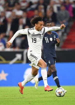 Fussball, UEFA Nations League, Deutschland vs Frankreich , 06.09.2018,Allianzarena München, Leroy Sane, Deutschland, Aktion, Einzelbild