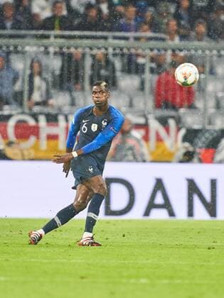 Germany - France, Soccer, Munich, September 06, 2018 Paul POGBA, FRA 6 drives, controls the ball, action, full-size, Single action with ball, full body, whole figure, cutout, single shots, ball treatment, pick-up, header, cut out Freisteller GERMANY - FRANCE 0-0 Important: DFB regulations prohibit any use of photographs as image sequences and or quasi-video. Football Nations League, Season 2018 2019, September 06, 2018 Munich, Germany. Photographer: Peter Schatz MAGICS