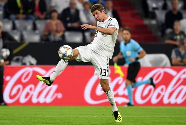 FUSSBALL UEFA Nations League in Muenchen Deutschland - Frankreich 06.09.2018 Thomas Mueller (Deutschland) --- DFB regulations prohibit any use of photographs as image sequences and or quasi-video. ---