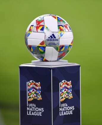 FUSSBALL UEFA Nations League in Muenchen Deutschland - Frankreich 06.09.2018 Adidas Spielball der UEFA Nations League --- DFB regulations prohibit any use of photographs as image sequences and or quasi-video. ---