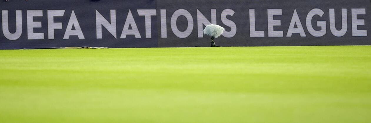 Bande mit dem Schriftzug UEFA Nations League , UEFA Nations League, 2018 19, Deutschland vs. Frankreich, DFB regulations prohibit any use of photographs as image sequences and or quasi-video, Deutschland vs. Frankreich, UEFA Nations League, 2018 19, Fussball, 06.09.2018 Muenchen Copyright: xEIBNER HarryxLangerx EP_HLR
