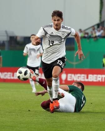 07.09.2018 - Fussball - Testspiel Freundschaftsspiel - Länderspiel - Deutschland - Mexiko - U21 U 21 - DaMa - DFB regulations prohibit any use of photographs as image sequences and or quasi-video Lukas Klostermann (3, Deutschland U21 ) Edson Garcia (4, Mexico Mexico U21 )