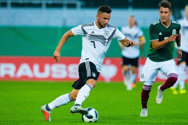 Fußball U21 U 21 Länderspiel Deutschland - Mexico am 07.09.2018 im Sportpark Ronhof Thomas Sommer in Fürth Marco Richter ( Deutschland ) DFB Regulations prohibit any use of photographs as image sequences and or quasi video.