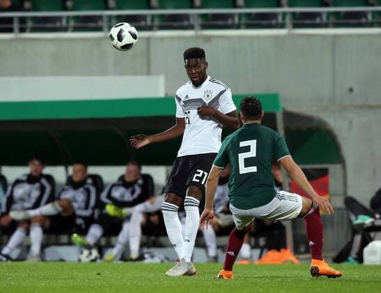 07.09.2018 - Fussball - Testspiel Freundschaftsspiel - Länderspiel - Deutschland - Mexiko - U21 U 21 - DaMa - DFB regulations prohibit any use of photographs as image sequences and or quasi-video Jordan Torunarigha (21, Deutschland U21 ) Jorge Sanchez (2, Mexico Mexico U21 )