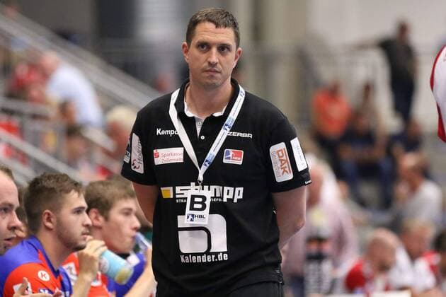 Jens Buerkle (Trainer HBW Balingen-Weilstetten), ASV Hamm-Westfalen vs HBW Balingen-Weilstetten, Handball, 2. Bundesliga, 07.09.2018, ASV Hamm-Westfalen vs HBW Balingen-Weilstetten, Handball, 2. Bundesliga, 07.09.2018 Hamm Copyright: xEIBNER JanxStrohdiekx EP_JSK